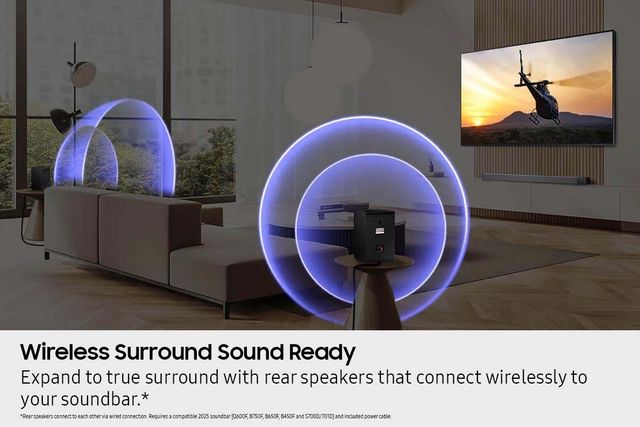 Samsung 2.0 Channel Black Wireless Rear Speakers-4