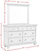 Elements International Crawford Grey Dresser and Mirror Set-4