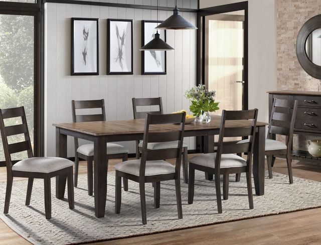 Intercon Beacon Black/Walnut Dining Table with Extension Leaf-1