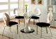 Furniture of America® Valo Glass top Round Dining Table with Silver/Black Base -1