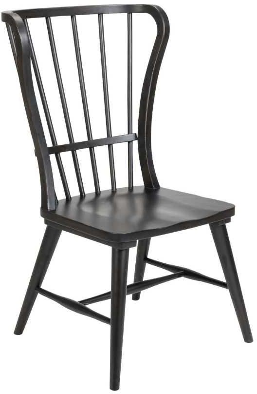 Liberty Furniture River Place Antique Black Windsor Back Side Chair-0