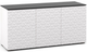 Salamander Designs® Chameleon Milan 337 White and Black Glass AV Cabinet-0
