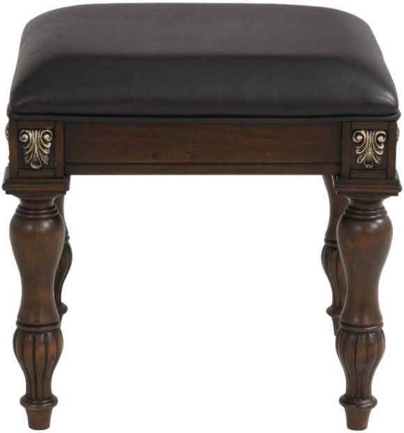 New Classic® Home Furnishings Maximus Madeira Vanity Stool-1