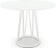 Amisco Customizable Calypso 36"  White Glass Round Counter Height Table with 48" Tabletop -4