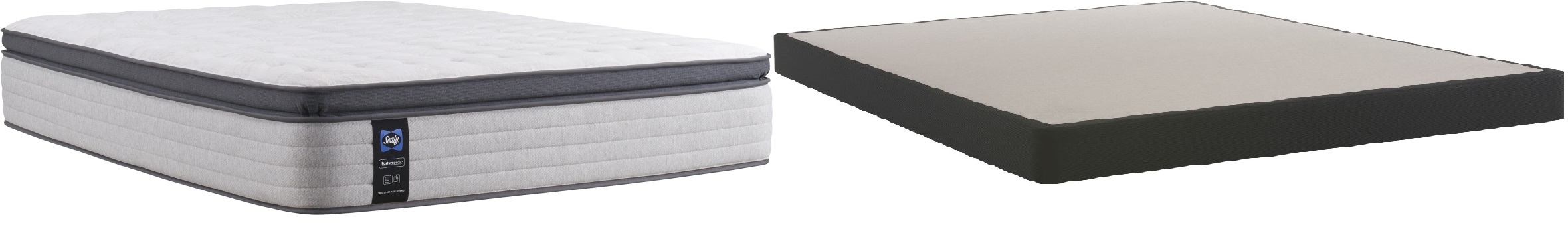 Sealy® Posturepedic® Spring Garner II Innerspring Soft Euro Pillow Top Twin XL Mattress and Foundation Set