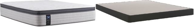 Sealy® Posturepedic® Spring Garner II Innerspring Soft Euro Pillow Top Twin XL Mattress and Foundation Set-0