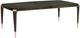 Caracole® All Trimmed Caracole Classic Charcoal Anegre Dining Table with Seal Skin/Whisper of Gold Base-0