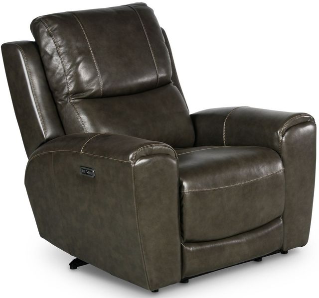 Steve Silver Co. Laurel 3-Piece Grey Dual Power Leather Motion Set-3