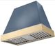 AGA Euclid 36" Stone Blue Wall Mounted Range Hood  with Polished Brass Trim-0