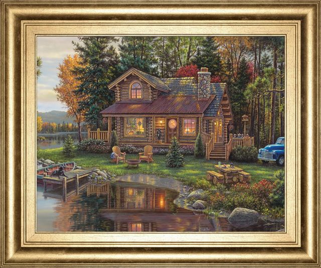 Classy Living Lakefront Lodge Glow Wall Art-0