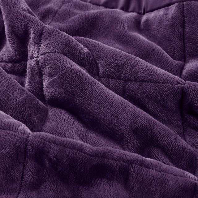 Olliix by Madison Park Coleman Purple King Reversible Down Alternative Blanket-2