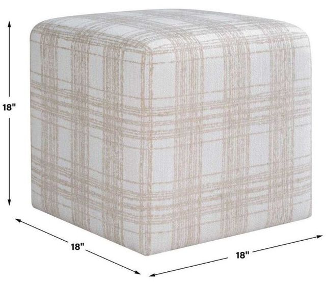 Uttermost® Joie Porcelain Plaid Ottoman-4