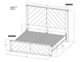 International Furniture Direct Balam Stained White Queen Platform Bed Footboard with Rails-1