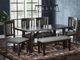 Jofran Inc. American 7-Piece Rustic Trestle Dining Table Set-0