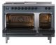 Ilve® Nostalgie II Series 48" Blue Grey Pro Style Dual Fuel Range-4