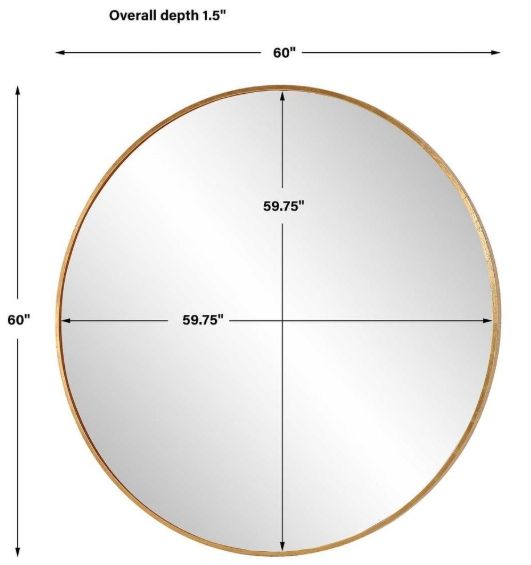 Uttermost® Junius Antiqued Gold Large Round Mirror-2
