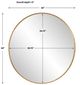 Uttermost® Junius Antiqued Gold Large Round Mirror-2