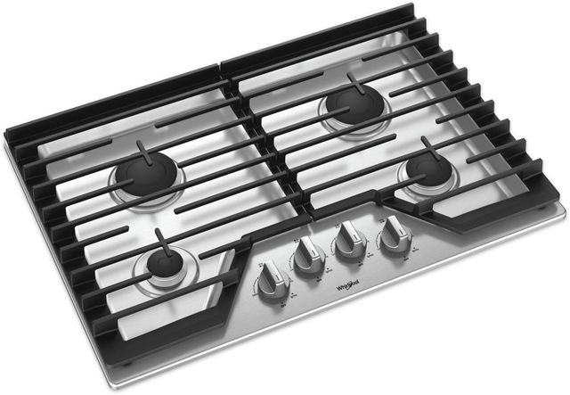 Whirlpool® 30" Stainless Steel Gas Cooktop-3