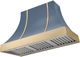 AGA Cascade 48" Stone Blue Wall Mounted Range Hood  with Brushed Brass Trim-0