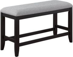 Crown Frey Black/Gray Counter Height Bench