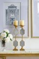 A & B Home Cleo Gold Candle Holder-1