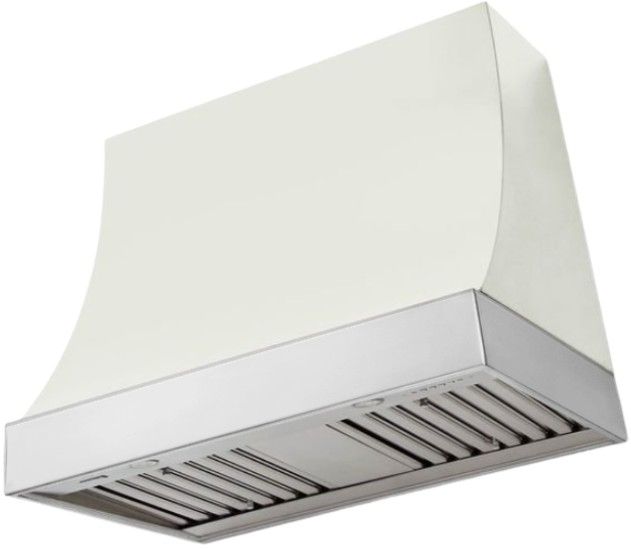 AGA Marquee 36" White Wall Mounted Range Hood with Polished Chrome Trim-0