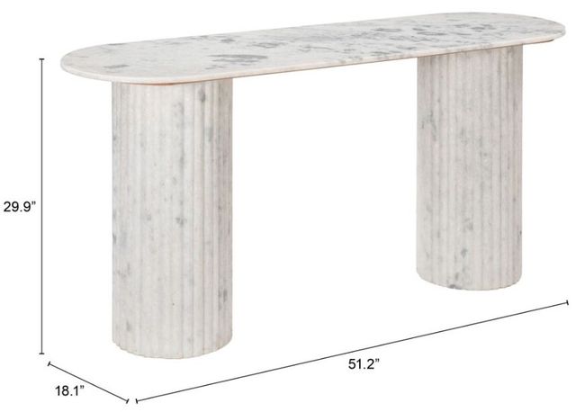Zuo® Modern Irham Gray/White Console Table -1