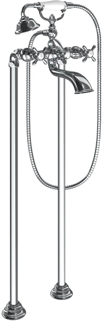 Moen® Weymouth™ Chrome Two-Handle Tub Filler with Hand Shower-1