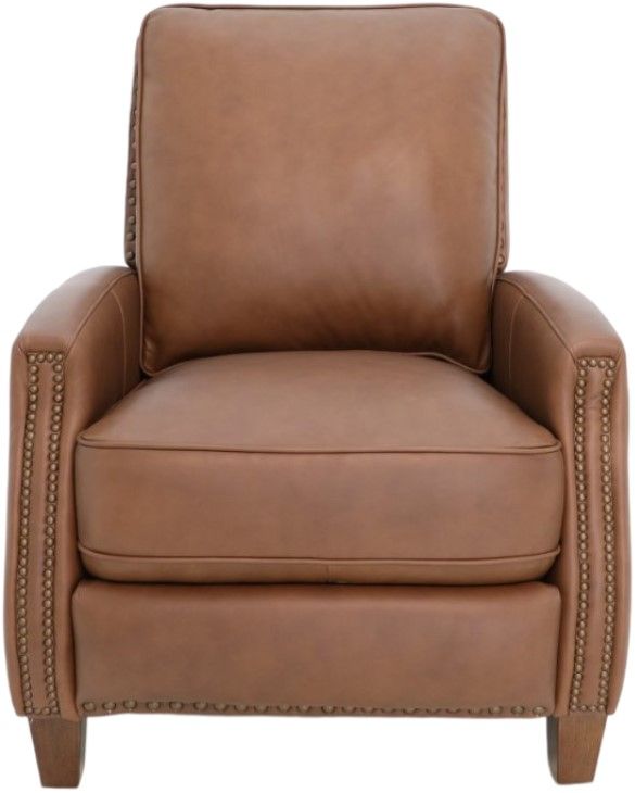 BarcaLounger® Melrose Dobbs Saddle Leather Manual Recliner-3