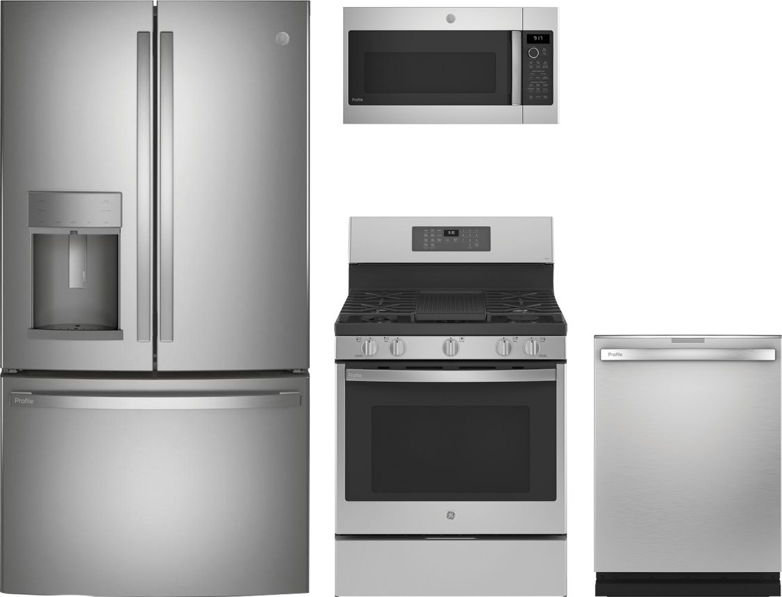 GE Profile™ 4 Piece Stainless Steel Kitchen Package