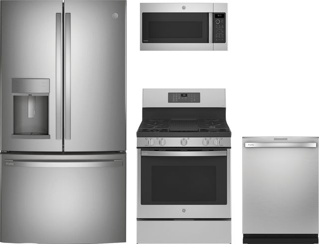 GE Profile™ 4 Piece Stainless Steel Kitchen Package