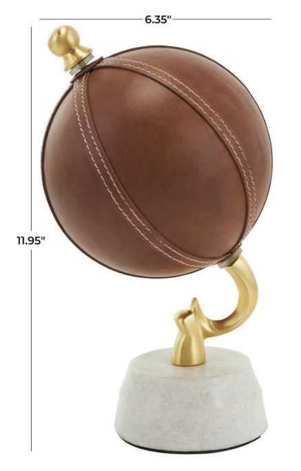 Deco Marche Brown Stitched Globe-3