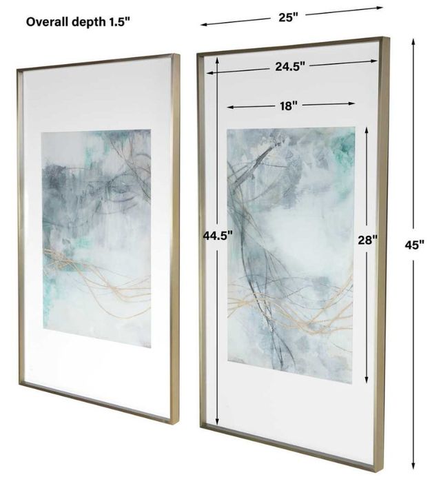 Uttermost® Jennifer Goldberger  2-Piece Undulating Oro Abstract Prints Set-3