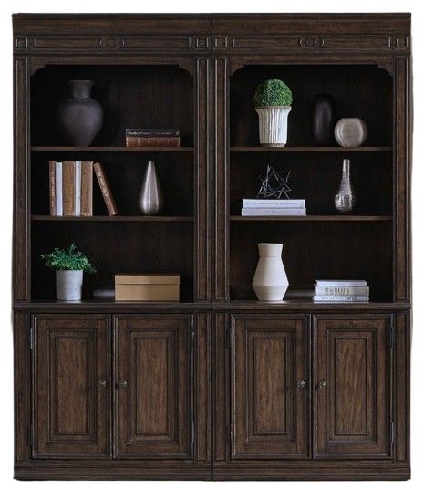Liberty Furniture Provence Park 2-Piece Chateau Brown Bookcase Set