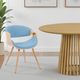 Armen Living Butterfly Blue/Oak Dining Chair-1
