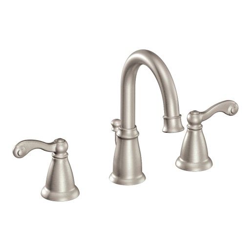 Moen® Traditional Spot Resist Brushed Nickel Two-Handle Bathroom Faucet-1