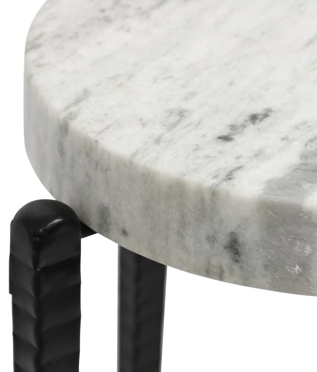 Stylecraft White Side Table with Black Frame-2