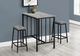 Monarch Specialties Inc. 3-Piece Black/Grey Counter Height Dining Set-3