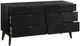 Armen Living Petra 4-Piece Black Queen Platform Bedroom Set-4