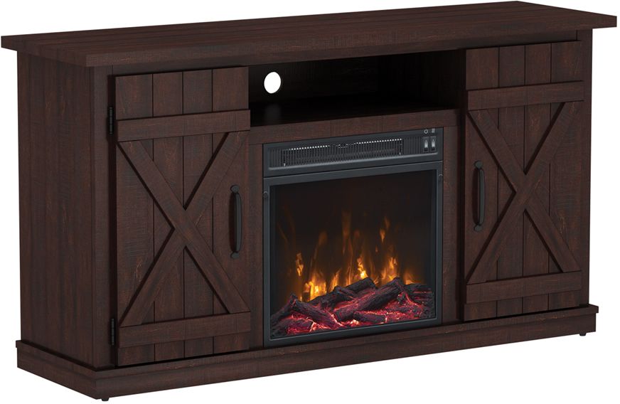 ClassicFlame® Hutchinson Oak Espresso TV Stand | Fischer Furniture