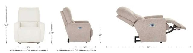 La-Z-Boy® Cassian Walnut Leather Power Wall Recliner with Headrest and Lumbar-2