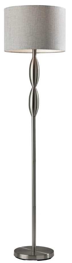 Adesso® Lance Brushed Steel Floor Lamp-0
