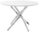 Homelegance® Topeka White Dining Table with Chrome Base-2