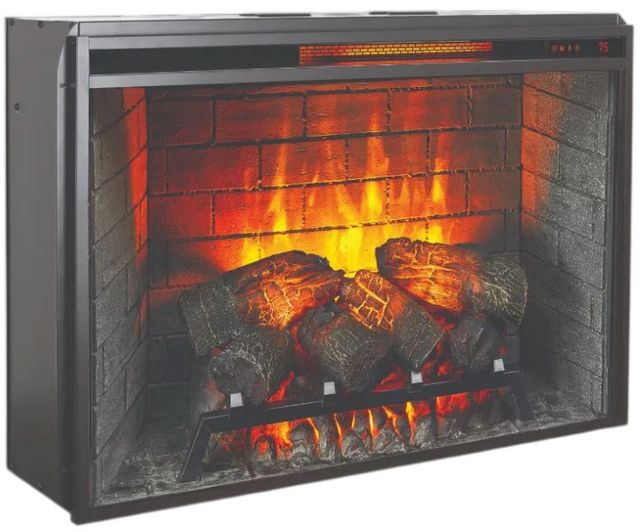 Sunny Designs™ Sleek Jet Black Fireplace Insert with Door Sensor-0