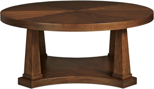 Signature Design by Ashley® Rustic Plains Warm Brown Round Cocktail Table-2