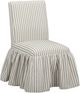 TOV Furniture Gertrude Khaki Linen Striped Skirted Dining Chair-0