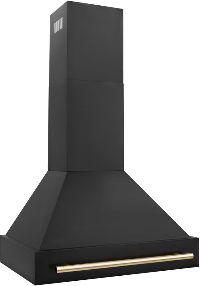 ZLINE Autograph Edition 30" Black Stainless Steel Wall Mounted Range Hood-1