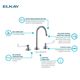 Elkay Chrome 8" Centerset Concealed Deck Faucet with 5" Gooseneck Spout and 6" Wristblade Handles-4
