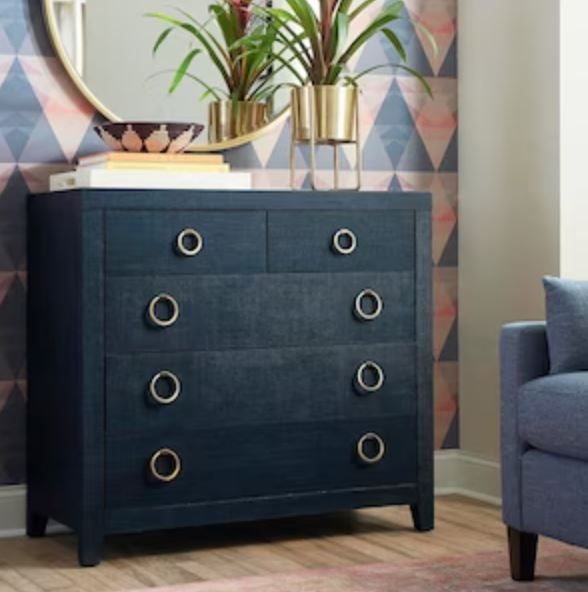 Bassett® Furniture Ventura Pacific Blue Raffia Chest-1