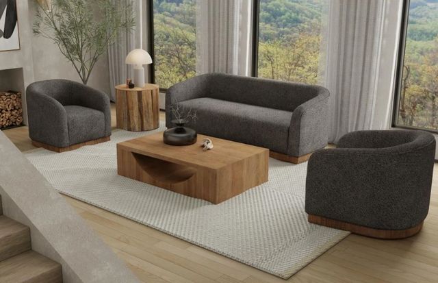 International Furniture Direct Suomi Gray Sofa-1